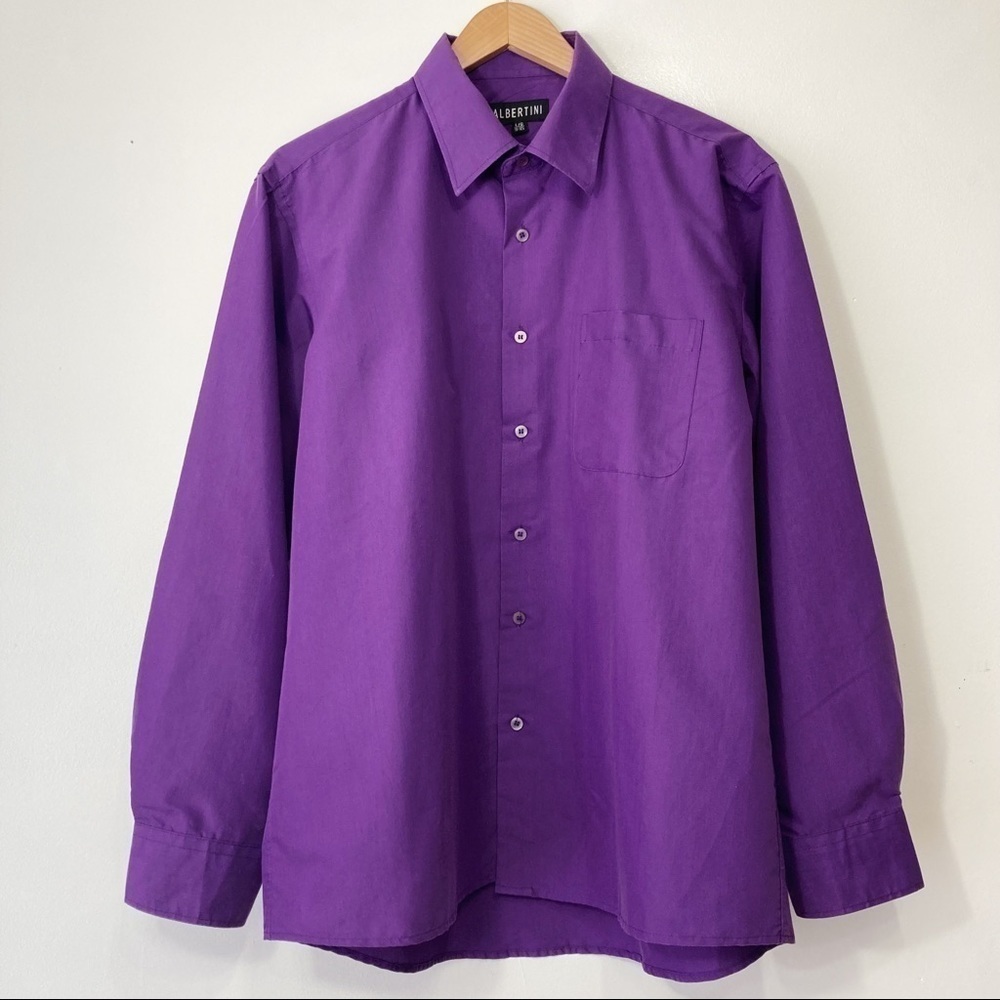 Albertini Purple Dress Shirt Size L